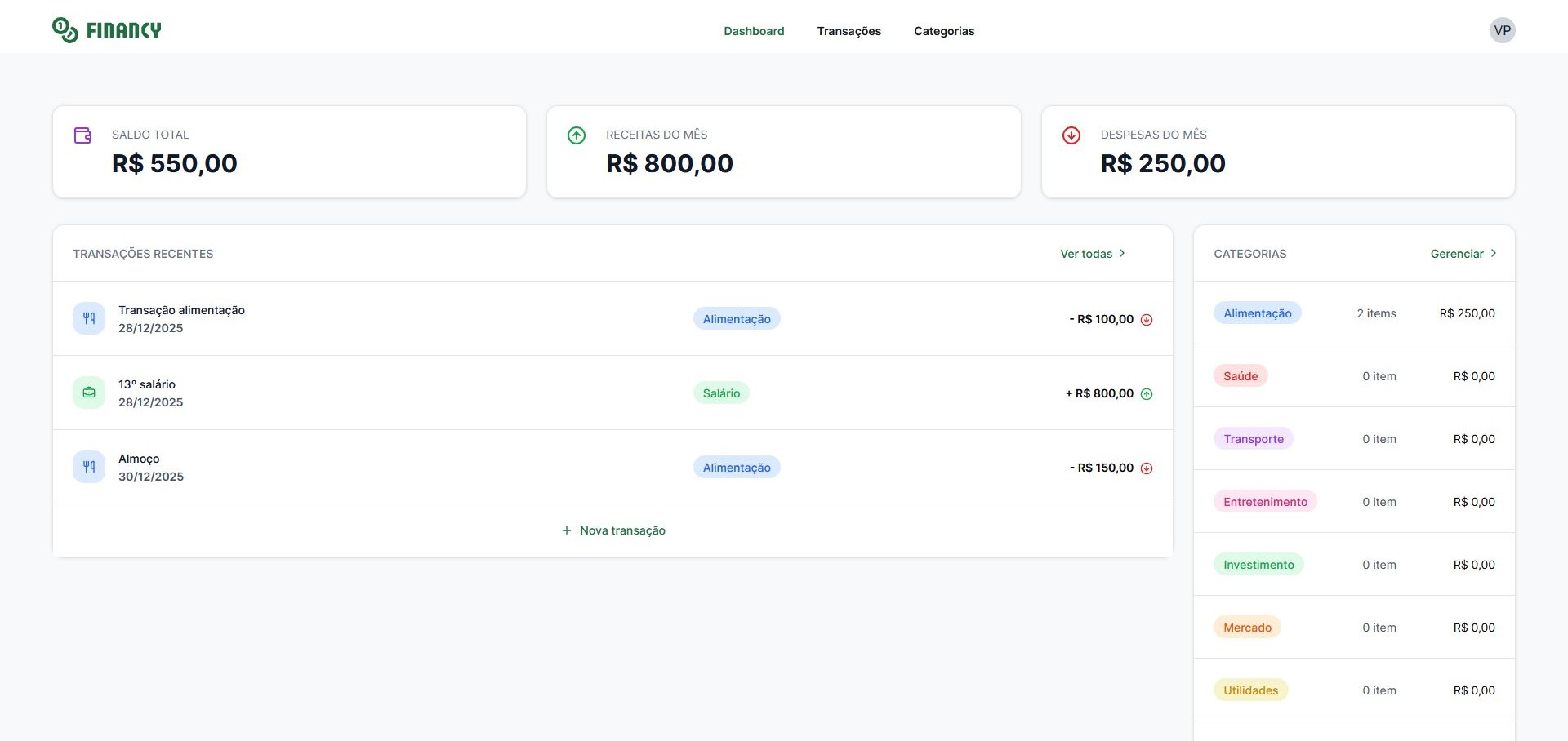 Faculdade de Tecnologia Rocketseat - Financy